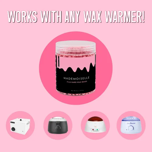 Miniatura 7 de Miss Cire Cuentas de cera dura rosa, depilación sin dolor, no necesita tiras, bajo punto de fusión, textura cremosa, para cara y cuerpo, para piel