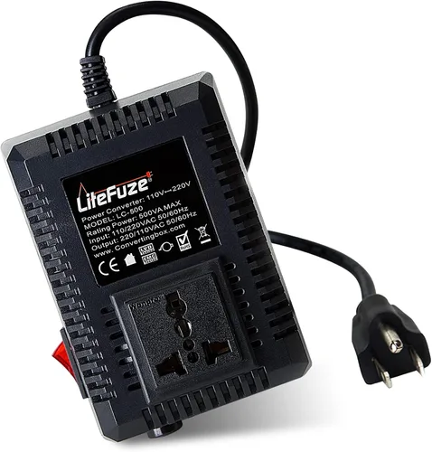 Miniatura 15 de LiteFuze, convertor de voltaje alto/bajo para viaje. cable EU