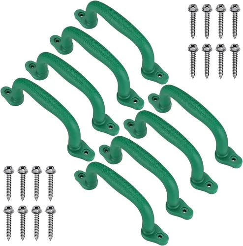 Miniatura 11 de SELEWARE Asas de seguridad naranjas para patio de recreo, asas de plástico antideslizantes para patio de juegos para niños para interiores y Naranja