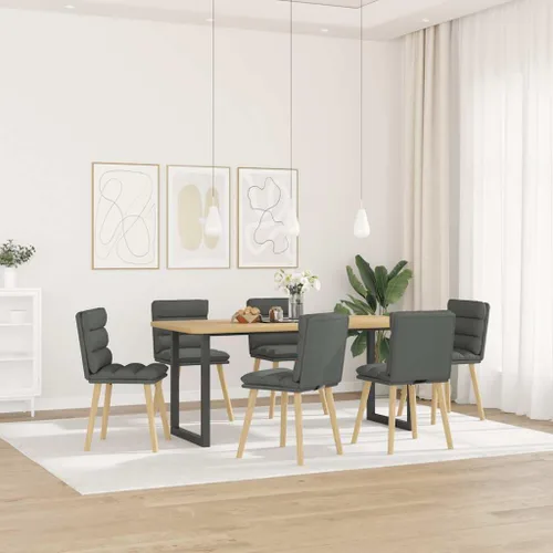 Miniatura 13 de 4-Piece Black Fabric Dining Chairs Set Modern Farmhouse Design with Metal Frame and Thick Foam Cushion for Kitchen Dining Room Living Room Furniture