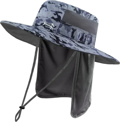 Miniatura 19 de BASSDASH Sombrero de pesca solar UPF 50+ resistente al agua con solapa desmontable para el cuello