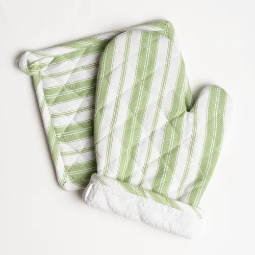 Miniatura 8 de Juego de guantes de horno y soportes para ollas - Guantes resistentes al calor duraderos - Mitones gruesos para cocina - Adecuados para cocinar