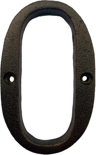 Miniatura 35 de BetLight Número de casa de hierro fundido de 5.5 pulgadas de alto, números de dirección de casa sólidos, elegante acabado marrón negro, fácil