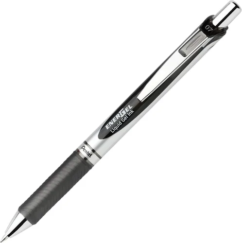 Miniatura 3 de Pentel EnerGel RTX - Bolígrafo de gel líquido retráctil, línea mediana, punta de metal, tinta negra, paquete de 6 unidades (BL77BP6A)