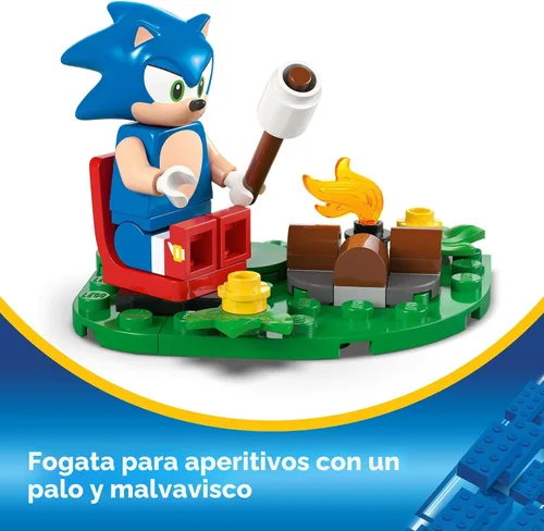 Miniatura 5 de LEGO Sonic the Hedgehog: Enfrentamiento en la fogata de Sonic, juguete de colección para niños y fanáticos de videojuegos, divertido juego