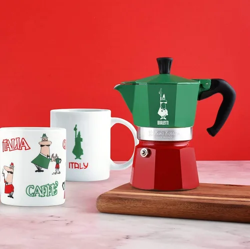 Miniatura 2 de Bialetti Moka Express 3 Tazas (Italia- Multicolor): Hecho en Italia