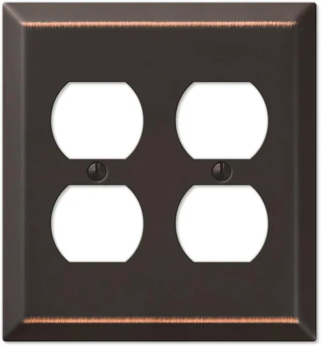 Miniatura 11 de Amerelle Placa de pared, 1 dúplex, acero Bronce envejecido Paquete de 2