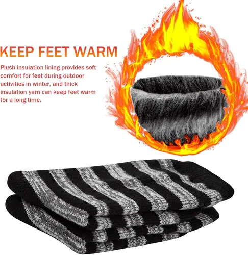 Miniatura 3 de 2-4 Pairs Thermal Socks for Men Thick Insulated Heated Socks Winter Warm Socks for Cold Weather