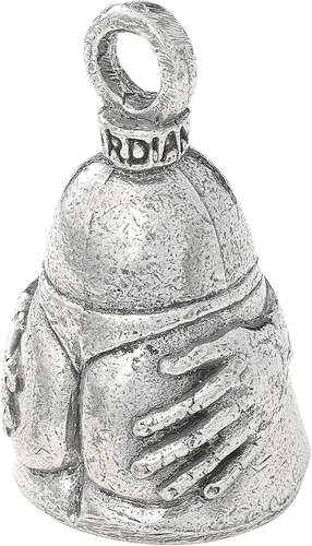 Miniatura 2 de Guardian Bell Campana de buena suerte con llavero y bolsa de regalo negra Campana de motocicleta Peltre Regalo de buena suerte Campana