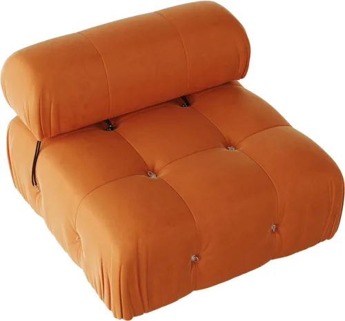 Miniatura 22 de WJShome Sofá modular modular de 103.95 pulgadas, sofá convertible de terciopelo de 3 plazas minimalista para sala de estar, sofá moderno y grande