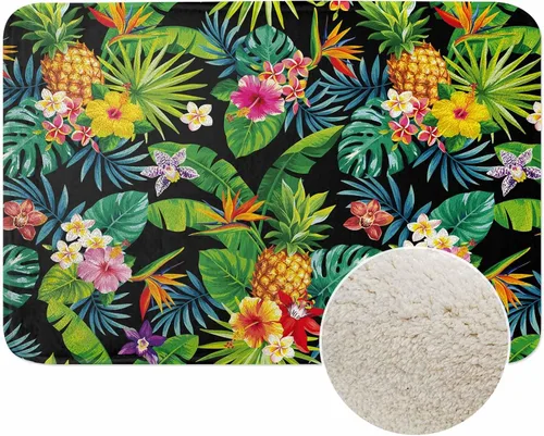 Miniatura 34 de Tapete de baño con flores abstractas para baño, diseño de peonía colorida, crisantemo, loto, magnífica, especial, tapete de baño, tapete de puerta