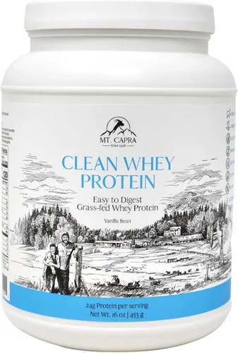 Miniatura 10 de Mt. Capra Clean Whey Protein Proteína de suero de cabra sin desnaturalizar alimentada con pasto 0.81 oz de proteína por porción, totalmente