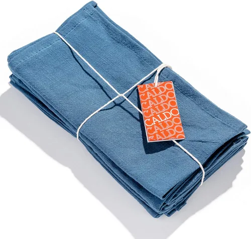 Miniatura 5 de Caldo Servilletas de lino – Rústicas – Tela suave y duradera – Lavable y reutilizable – Paquete de 4 – 20 x 20 pulgadas (pizarra)