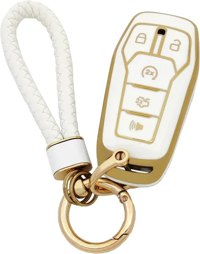 Miniatura 54 de Funda para llavero VW de TPU suave compatible con VW Volkswagen Jetta Passat Golf Beetle Rabbit GTI CC EOS Accesorios con llavero