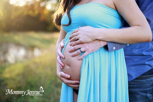 Miniatura 4 de Mommy Jennie Vestido de maternidad para sesión de fotos sin mangas frente abierto vestido de fotografía
