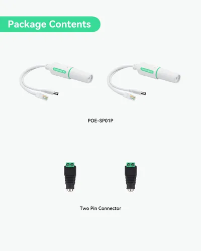 Miniatura 9 de LINOVISION Divisor POE impermeable DC12V, divisor de alimentación a través de Ethernet para exteriores de 10/100 Mbps, fuente de alimentación POE a
