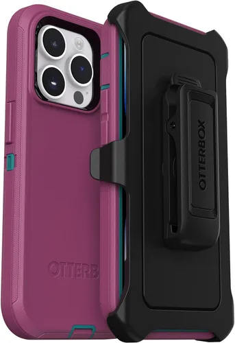 Miniatura 9 de OtterBox Funda para iPhone 14 Pro (solamente) Defender Series - Zapatos de gamuza azul (azul), resistente y duradero, con protección de puerto, Azul