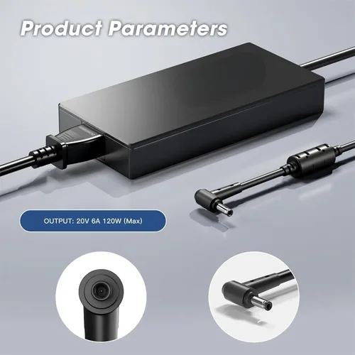 Miniatura 2 de Cargador de 120 W para MSI Thin 15 A15 GF63 Cyborg 15 A17-120P2A Replace ADP-120VH D, 20V 6A AC Adapter, 4.5x3.0mm, for Creator M14 15, GV15 Thin