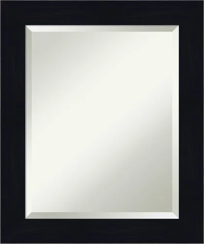 Amanti Art Espejo de baño azul para sobre el fregadero, espejo de tocador rectangular azul marino Shiplap de 24 x 20 pulgadas, marco de madera
