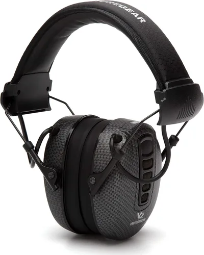 Venture Gear Clandestine - Orejeras electrónicas de protección auditiva NRR 24dB, patrón de grafito negro