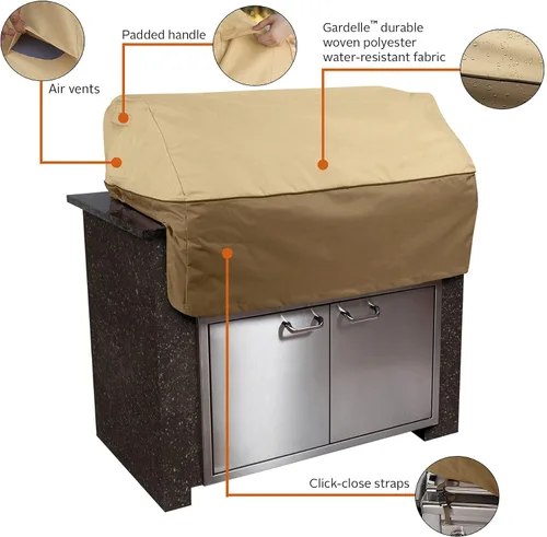 Miniatura 4 de Cubierta Classic Accessories para barbacoa empotrada, modelo Veranda Island , XS, Pebble