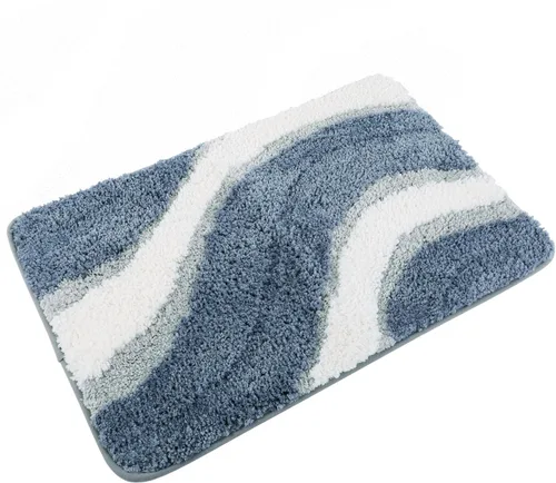 Miniatura 11 de KAMA BRIDAL Alfombra de baño de microfibra antideslizante, alfombra de baño rápida absorbente de agua, tapete de ducha ultra suave, parte trasera
