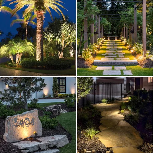 Miniatura 3 de APONUO Focos Solares - Luces Solares 2 en 1 para Paisaje de Exterior con Iluminación Ascendente, del Atardecer al Amanecer, IP65 Impermeable, Cable