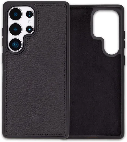 Miniatura 27 de BLACKBROOK Funda de piel de alta calidad a presión compatible con Samsung Galaxy S24, elegante funda de cuero de grano completo con la máxima