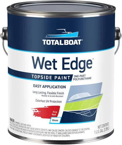 Miniatura 27 de TotalBoat Wet Edge Topside Pintura Marina de Poliuretano Premium Recubrimiento para Barcos, Casas Rodantes, Molduras Exteriores, Fibra de Vidrio