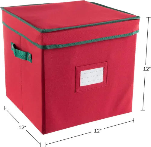 Miniatura 6 de Elf Stor - Cofre de almacenamiento con divisores para 64 esferas, color rojo