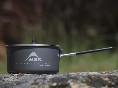 Miniatura 6 de MSR 1,3 litros antiadherente de cerámica recubierto solo camping cocina olla negro