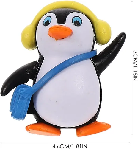 Miniatura 8 de NUOBESTY Lindos personajes de pingüinos juguetes colección de figuras de pingüino mini juego decoración decoración mini figuras de Navidad juguetes