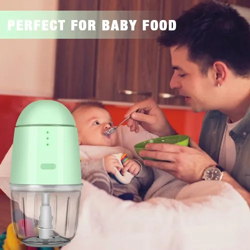Miniatura 5 de Mini procesador de alimentos – Procesador de alimentos inalámbrico y picador de alimentos pequeño portátil para carne, verduras, ensalada de frutas