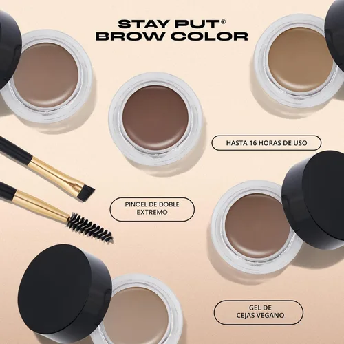 Miniatura 3 de Milani Stay Put Brow Color - Marrón Medio (0.09 onzas) Color para cejas vegano, sin crueldad animal que rellena y da forma a las cejas