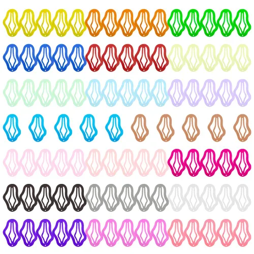 Miniatura 10 de ECADY Juego de 100 pinzas para el cabello de metal con cierre para niñas, bebés y niños, broches de moño perfectos para cabello fino, cabello grueso