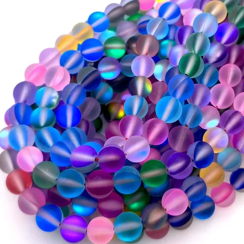 Miniatura 23 de Cuentas de ágata de pavo real natural de 0.236 in, cuentas redondas lisas de materiales de bricolaje, pulsera, collar, aretes, fabricación de joyas