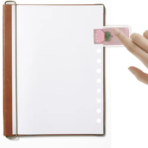Miniatura 3 de NUOBESTY Perforadora de un solo agujero para manualidades, uso de oficina, perforadora de hojas sueltas de plástico compacto, diseño fácil de usar