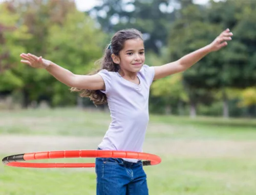 Miniatura 2 de Aro de fitness para niños - Peso y tamaño ajustables - Juguetes de gimnasia para niños de plástico para culturismo - Diámetro 26.5 pulgadas (67.3 cm)