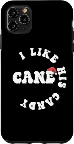 Miniatura 11 de Carcasa navideña a juego para iPhone 15 con texto en inglés "I Like His Candy Cane Parejas