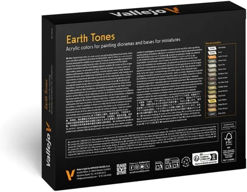 Miniatura 3 de Vallejo - Set de efectos de color modelo tonos tierra Pinturas acrílicas para modelado 16 botellas x 18 ml (0.60 fl.oz.)