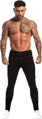 Miniatura 4 de GINGTTO - Jeans rasgados, elásticos y ajustados para hombre