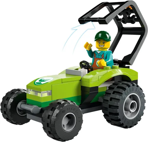 Miniatura 4 de LEGO City Park Tractor 60390, juguete con remolque para niños a partir de 5 años, juego de construcción de vehículos agrícolas con figuras