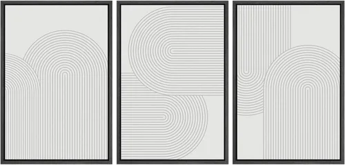 Miniatura 73 de SIGNWIN Lienzo enmarcado para pared, juego de arte abstracto de serenidad costera, ilustraciones abstractas junto al mar, arte moderno, decorativo