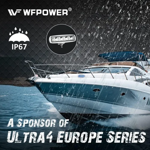 Miniatura 8 de WFPOWER Luces esparcidoras de lanchas azules, paquete de 2 luces de pontón de 72 W para barcos, luces LED marinas impermeables para pesca nocturna