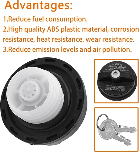 Miniatura 6 de Fokes Tapa de Combustible con Cierre, Tapa de Combustible con Cerradura Compatible con 4Runner Tacoma Tundra Acura Honda CRV Infiniti Mazda Nissan
