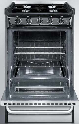 Miniatura 2 de Summit Appliance TNM1107BRW - Cocina de gas de 20 pulgadas de ancho estilo deslizante en acero inoxidable con quemadores abiertos, ventana de horno