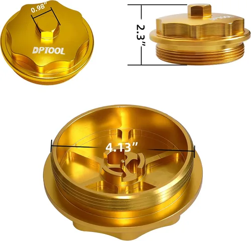 Miniatura 5 de Tapa de filtro de combustible de aluminio Billet Compatible con Ford 7.3L V8 diésel para F250 F350 F450 F550 E350 E450 E550 Fuel Bowl 1831193C91