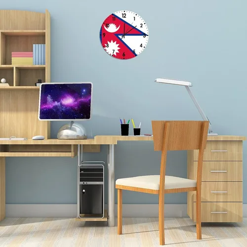 Miniatura 35 de Cheyan Reloj de pared con bandera de Canadá de 12 pulgadas, silencioso, sin tictac, de PVC, funciona con pilas, reloj redondo decorativo, regalo