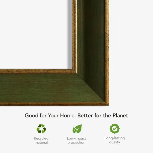 Miniatura 2 de Marco de TV hecho a mano verde Lisboa, compatible solo con Samsung The Frame (se adapta a TV Frame 2021-2025, 32 pulgadas)