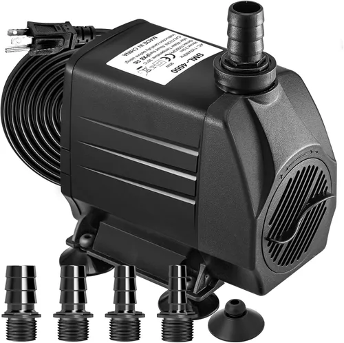 Miniatura 8 de GROWNEER Paquete de 2 bombas sumergibles de 550 GPH de 30 W, bomba de agua ultra silenciosa, 2000 L/H, con elevación de 7.2 pies, 3 boquillas